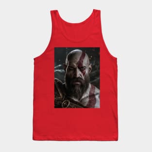 Kratos Gods of war portraid Tank Top